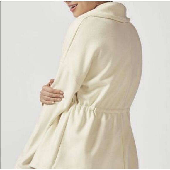 Fabletics "Sage" Open Front Jacket Cream Women's Large - Picture 7 of 15